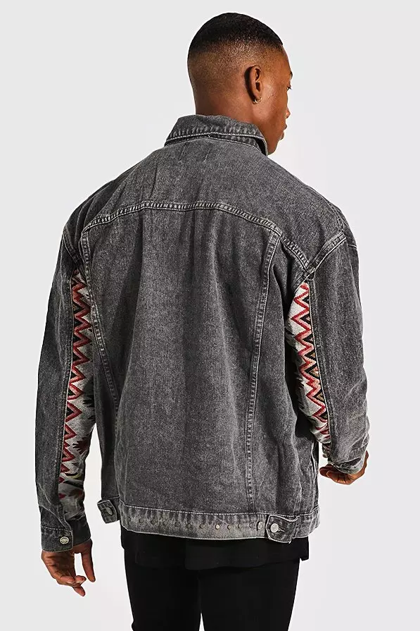 Mens studded shop jean jacket